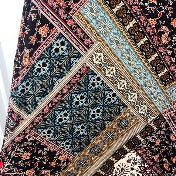 J. Jill Comfy Stretch black Patchwork Maxi Tank Dress Mykonos Mixed media - Picture 4 of 11